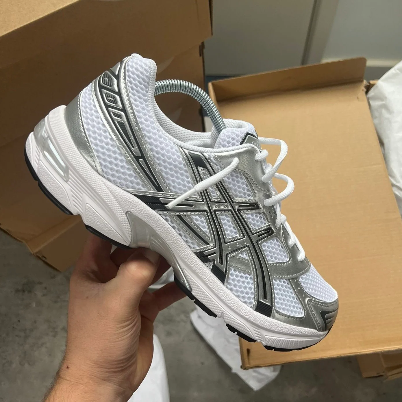ASICS GEL 1130 TRAINER - WHITE / PURE SILVER - Image 2
