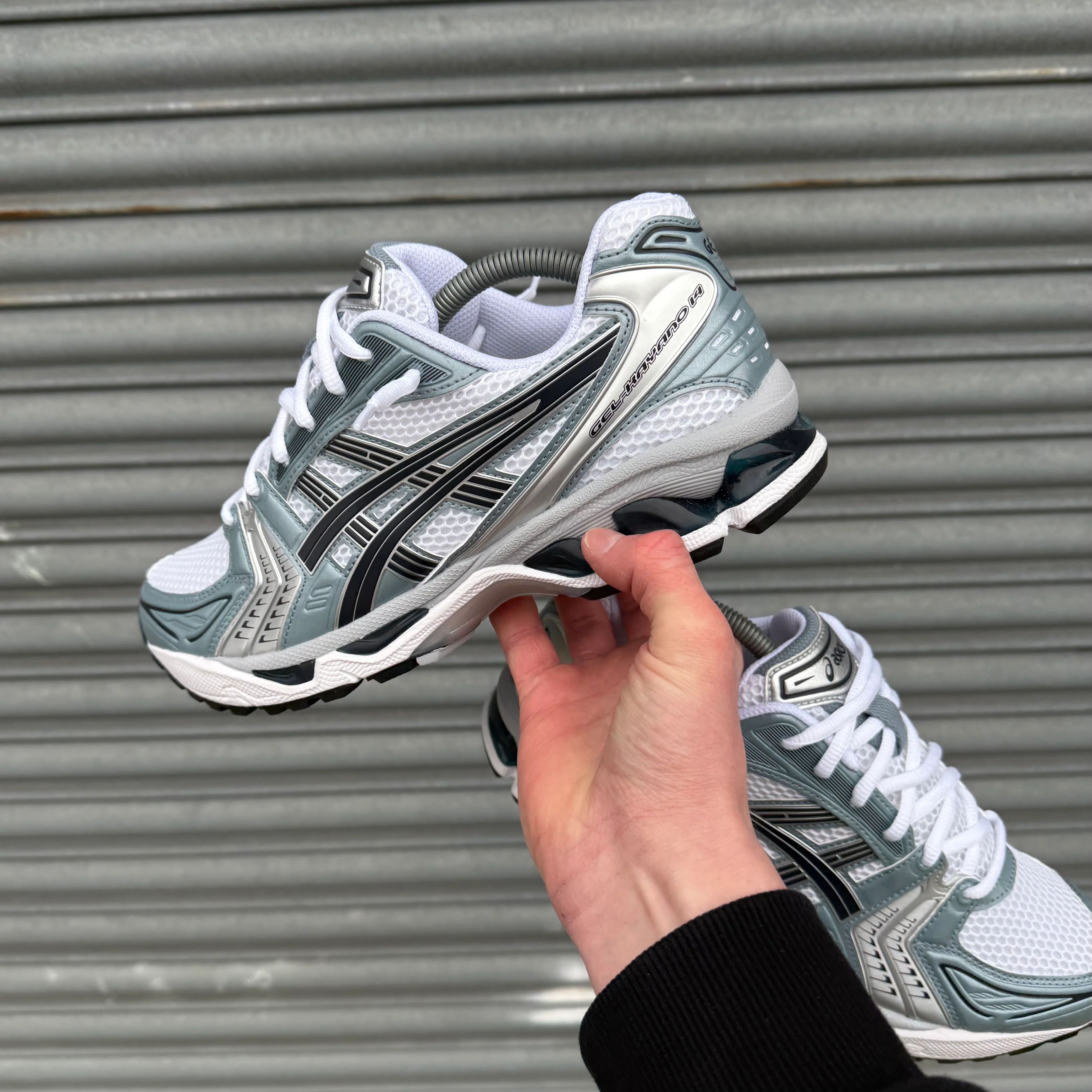 ASICS GEL-KAYANO 14 TRAINER - WHITE / FJORD GREY - Image 4