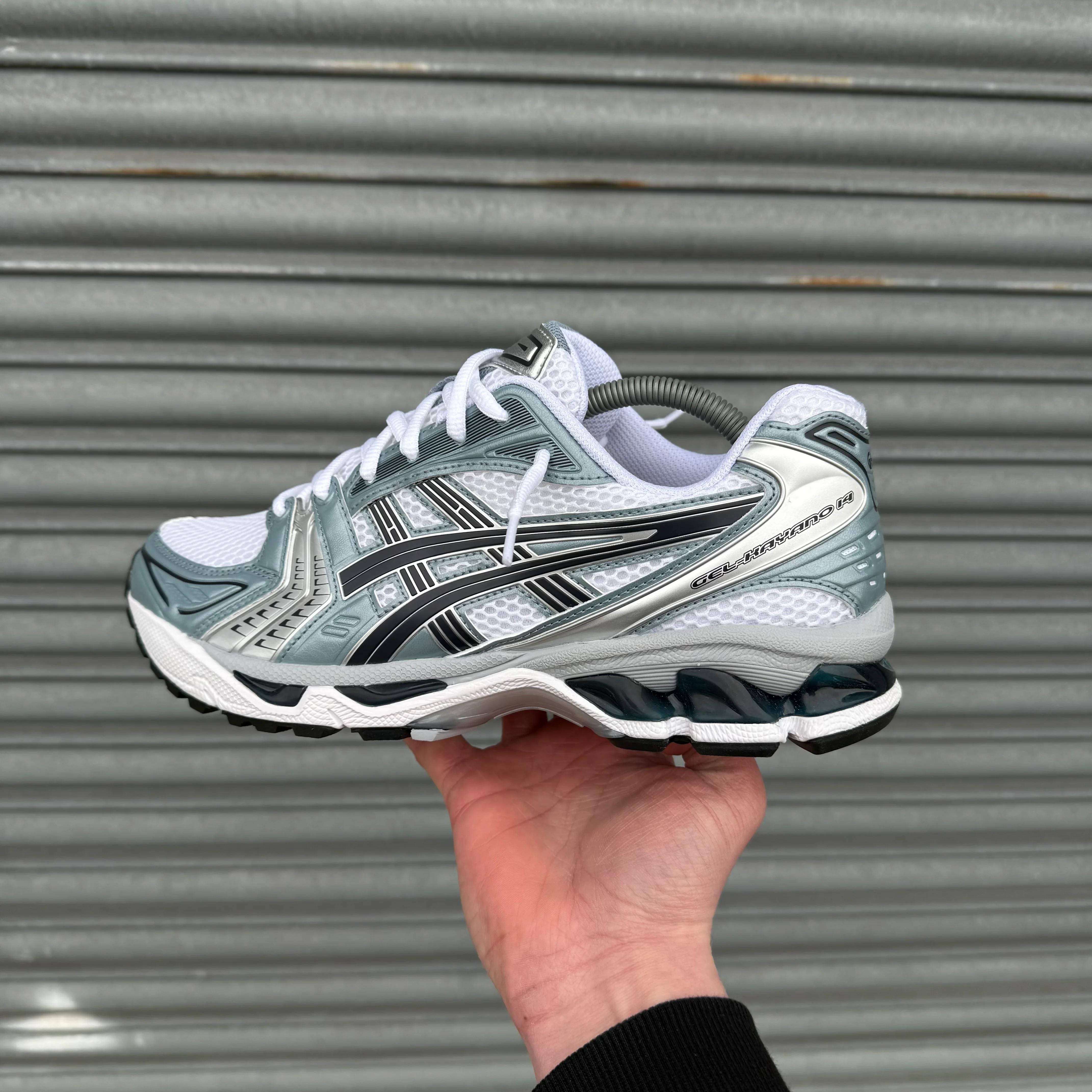 ASICS GEL-KAYANO 14 TRAINER - WHITE / FJORD GREY - Image 5