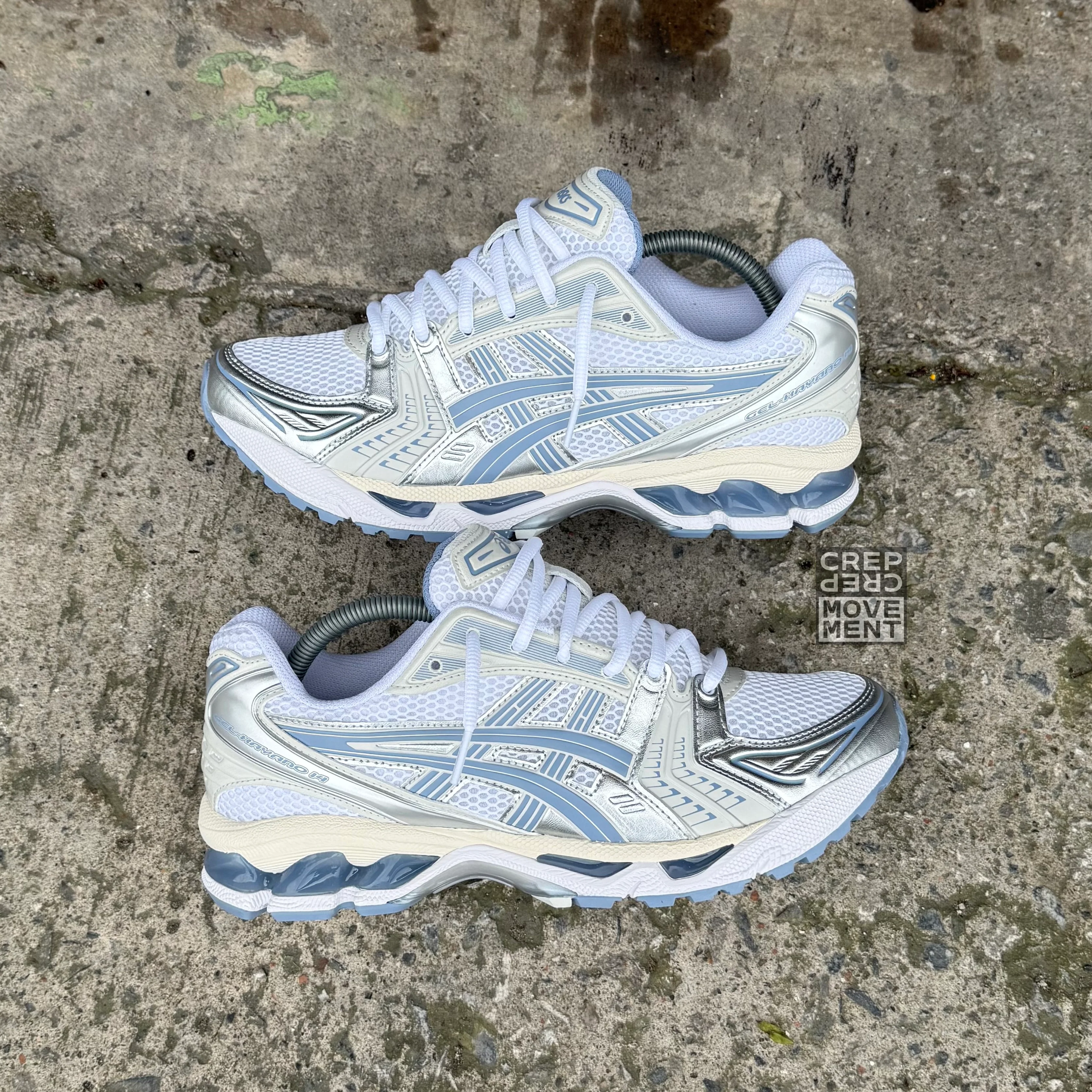 ASICS GEL-KAYANO 14 TRAINER - WHITE / LIGHT NAVY - Image 4