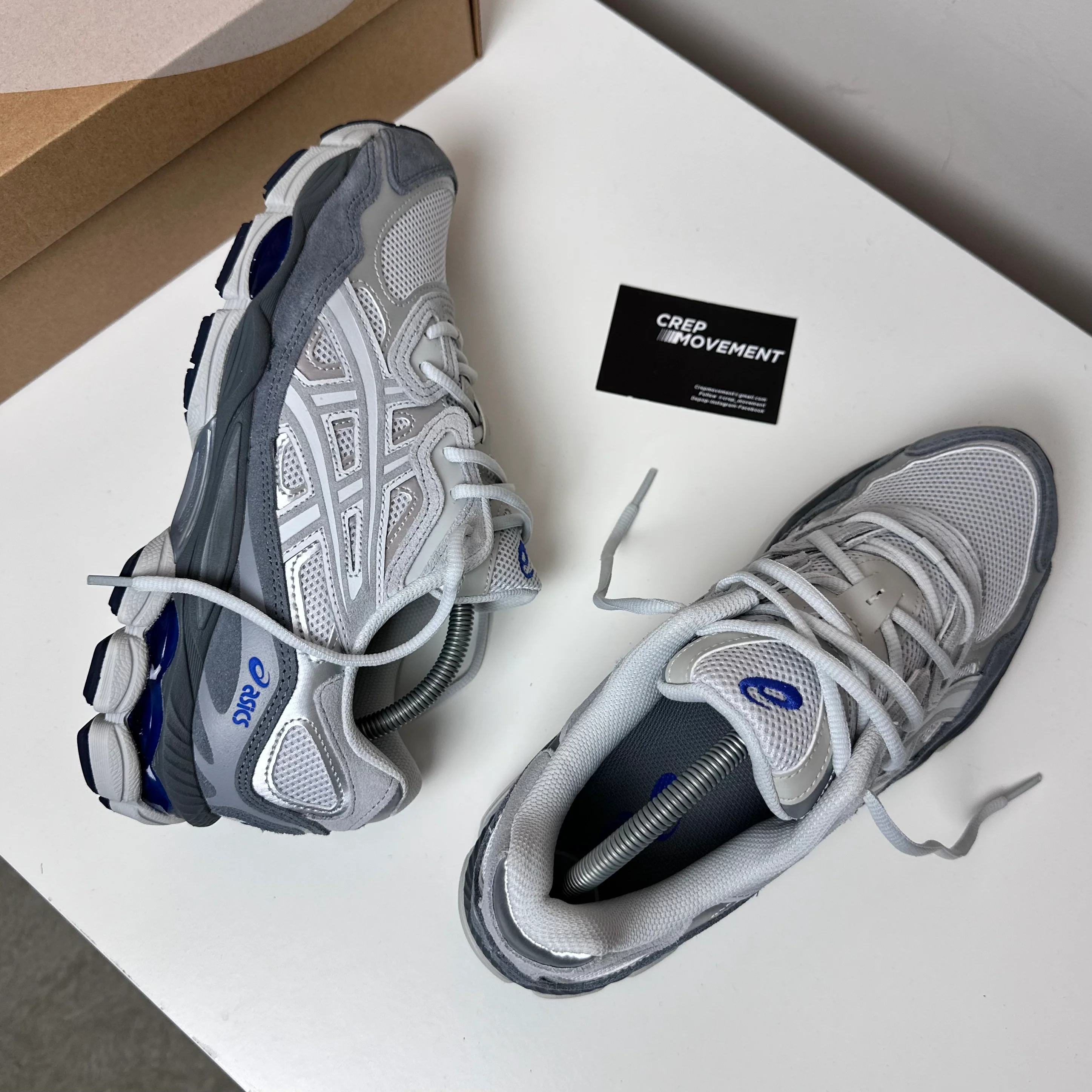 ASICS GEL NYC TRAINER - GLACIER GREY / BLUE - Image 2