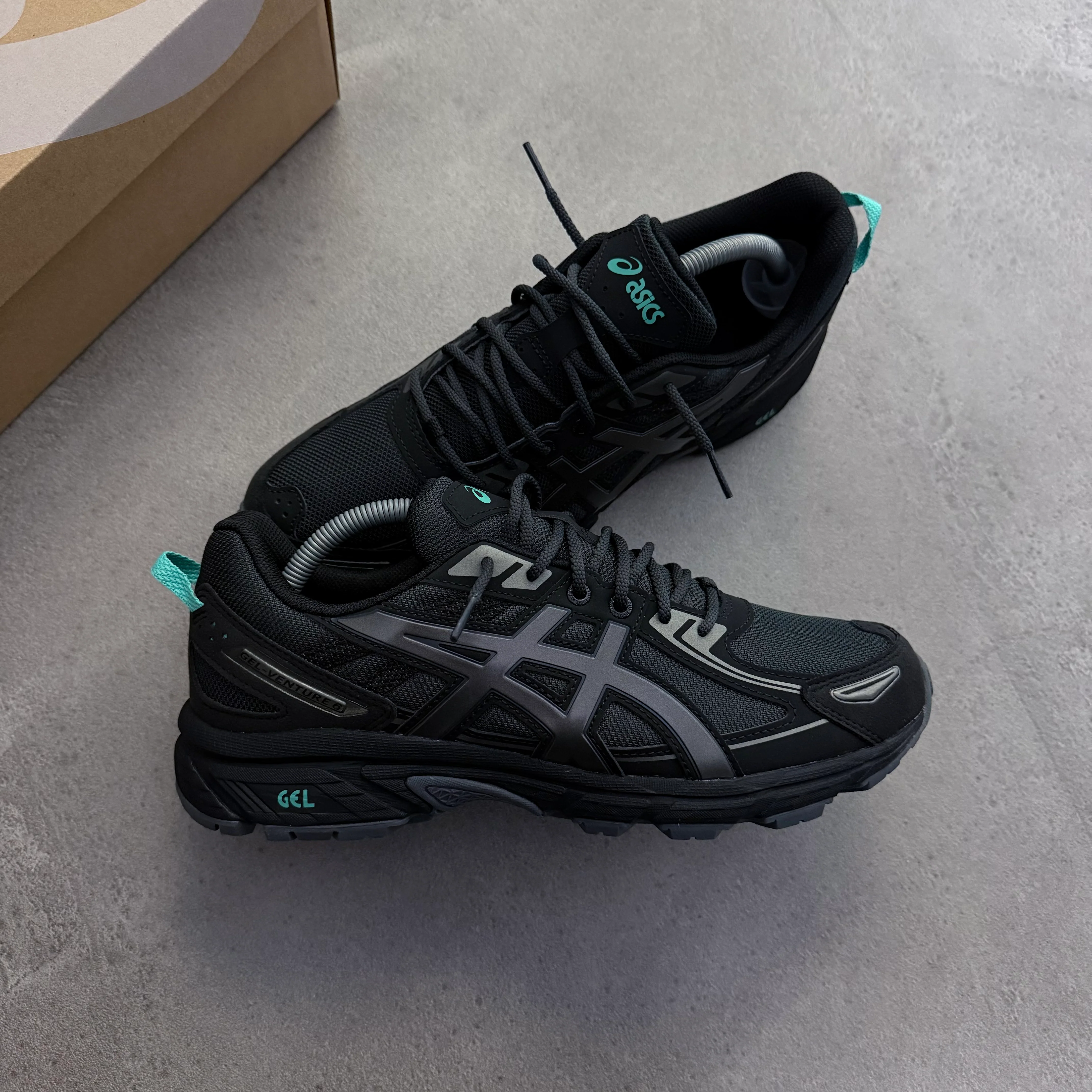 ASICS GEL VENTURE 6 TRAINER - DARK GRAPHITE / TEAL - Image 2