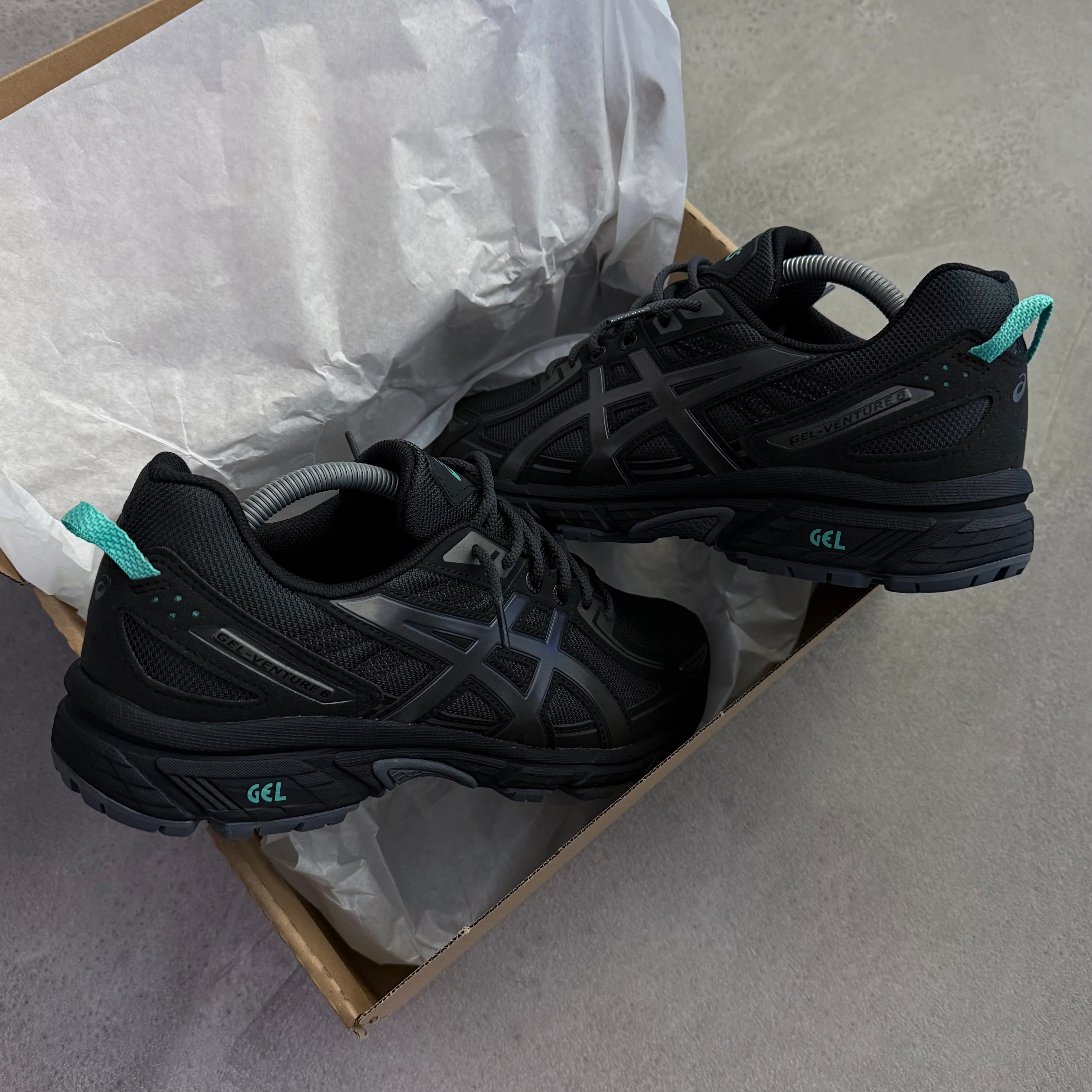 ASICS GEL VENTURE 6 TRAINER - DARK GRAPHITE / TEAL - Image 3