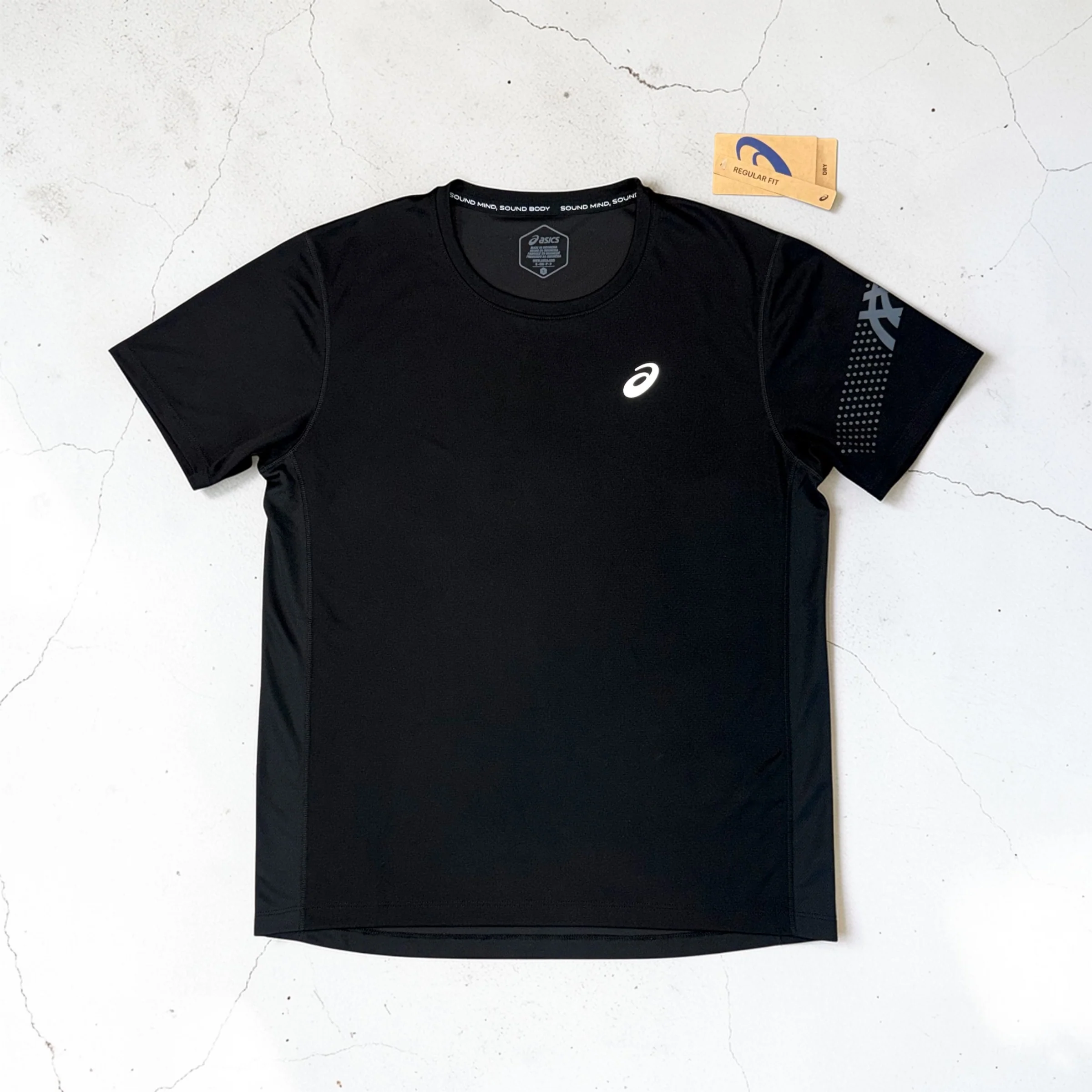 ASICS ICON T-SHIRT - BLACK / SMOKE GREY (Japan sizing)