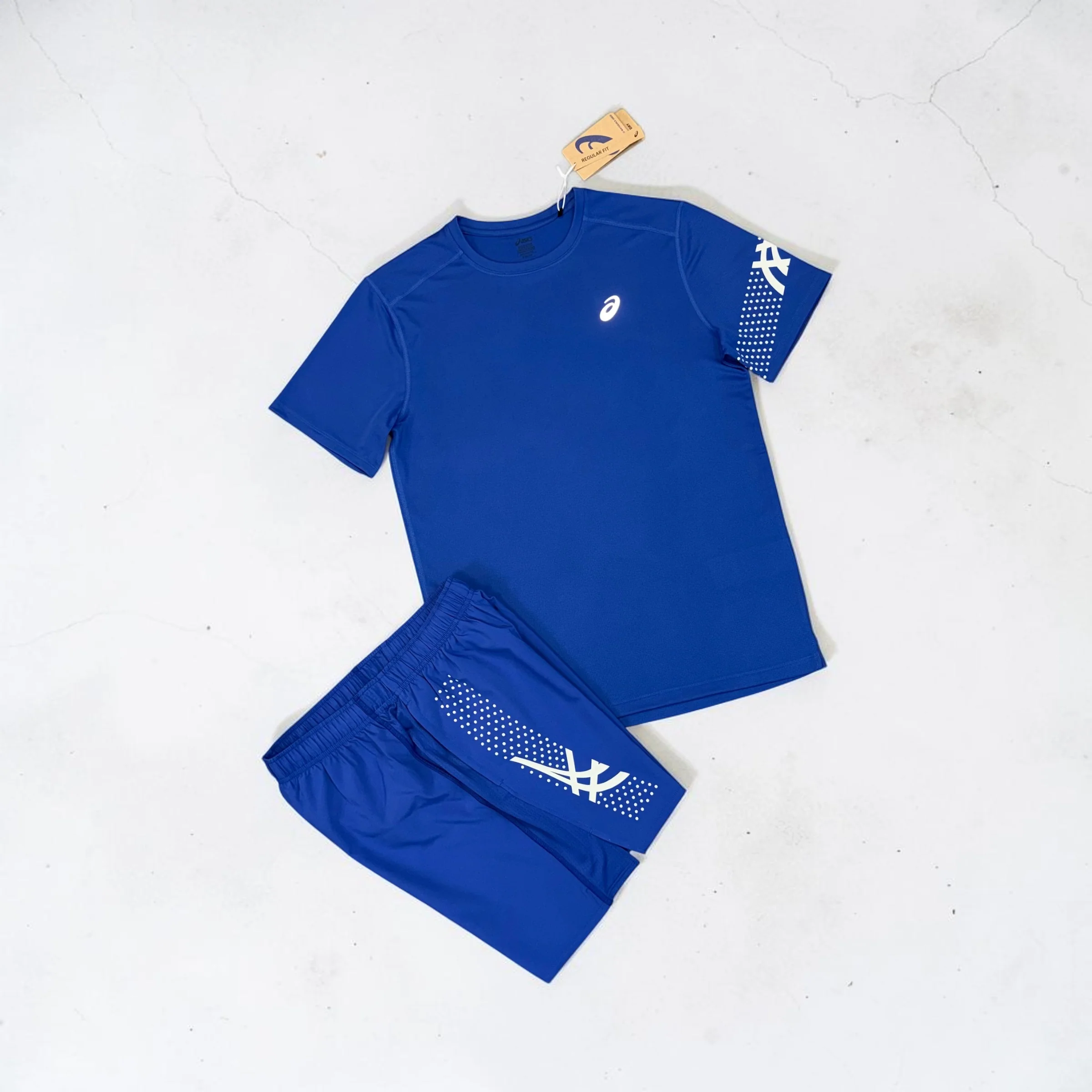 ASICS ICON T-SHIRT AND SHORTS SET - COBALT