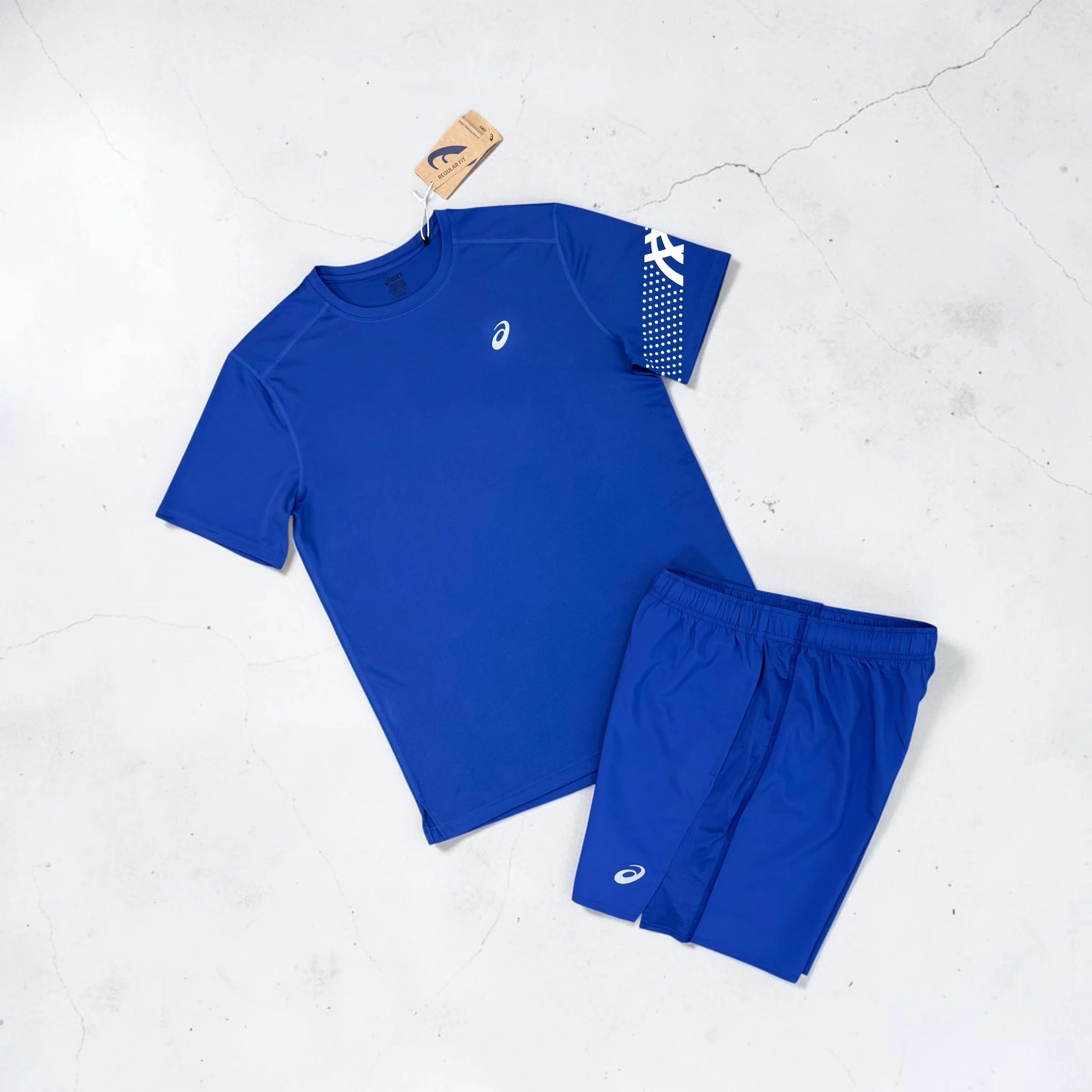 ASICS ICON T-SHIRT AND SHORTS SET - COBALT - Image 2