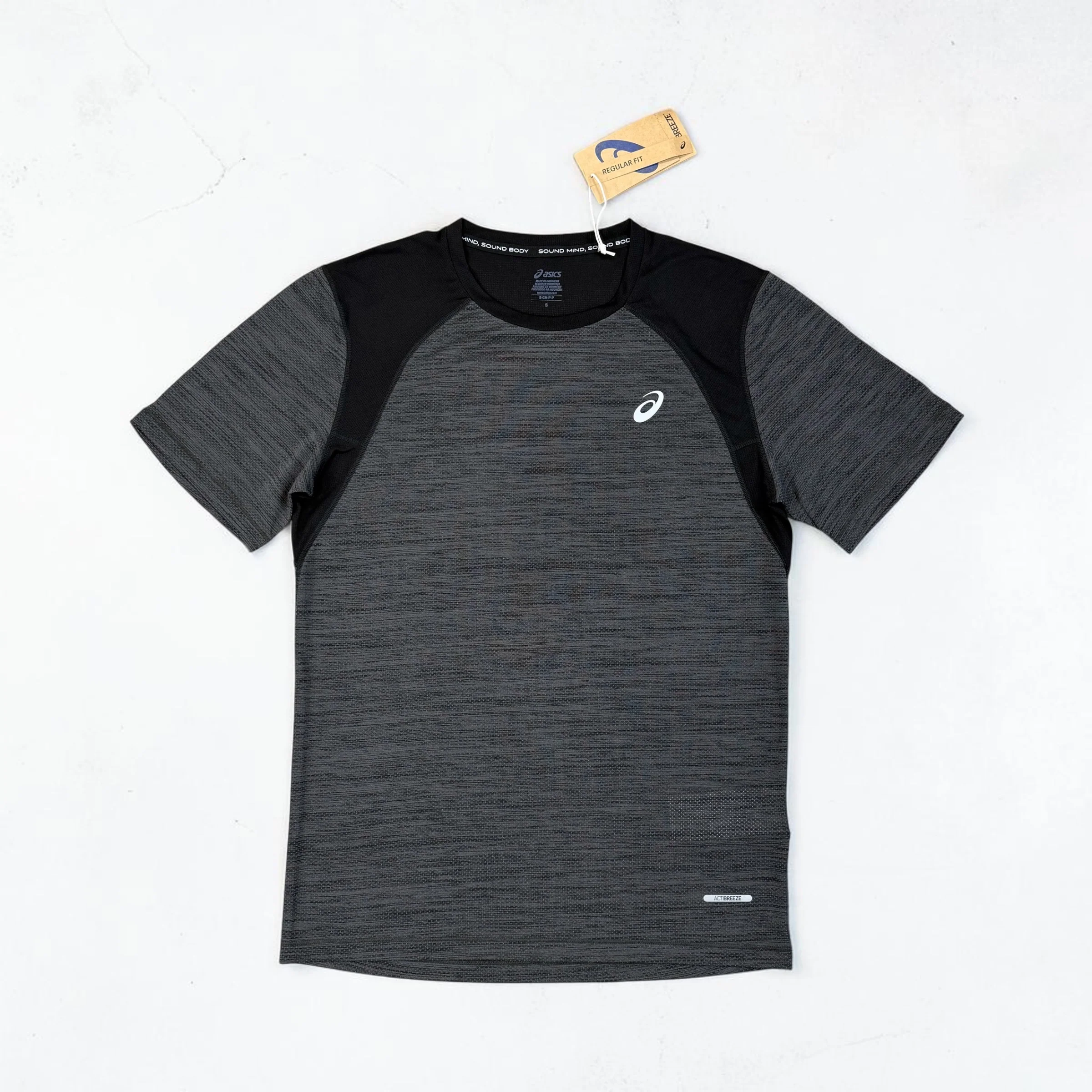 ASICS ROAD T-SHIRT - BLACK ANTHRACITE