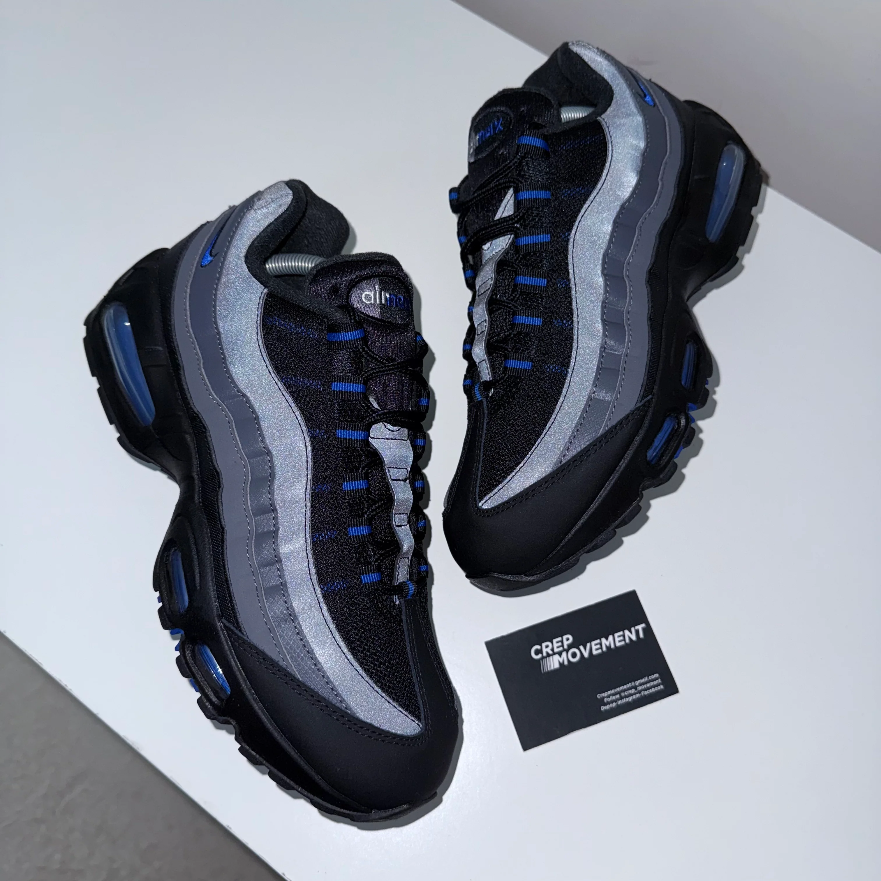 NIKE AIR MAX 95 - GAME ROYAL BLUE / BLACK REFLECTIVE - Image 4