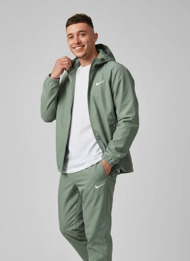 NIKE FORM DRI-FIT WINDRUNNER AND CHALLENGER PANTS SET - LIGHT KHAKI - Image 3
