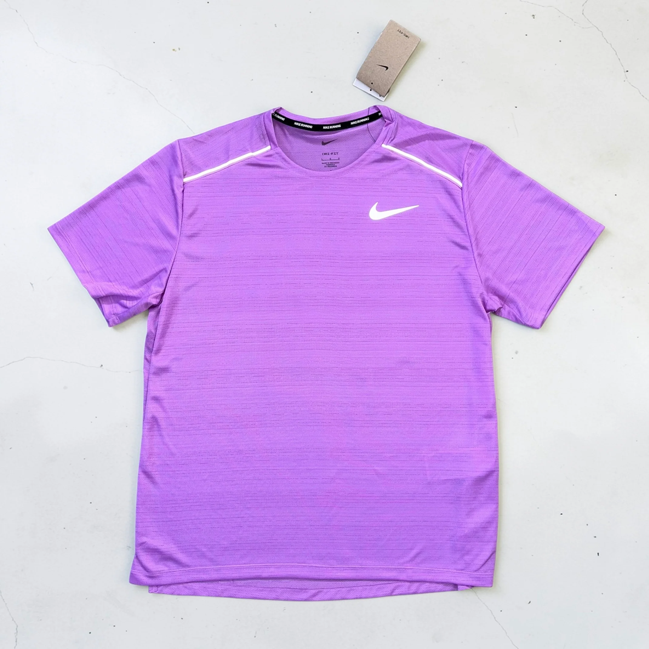 NIKE MILER 1.0 T SHIRT - RUSH FUSCHIA