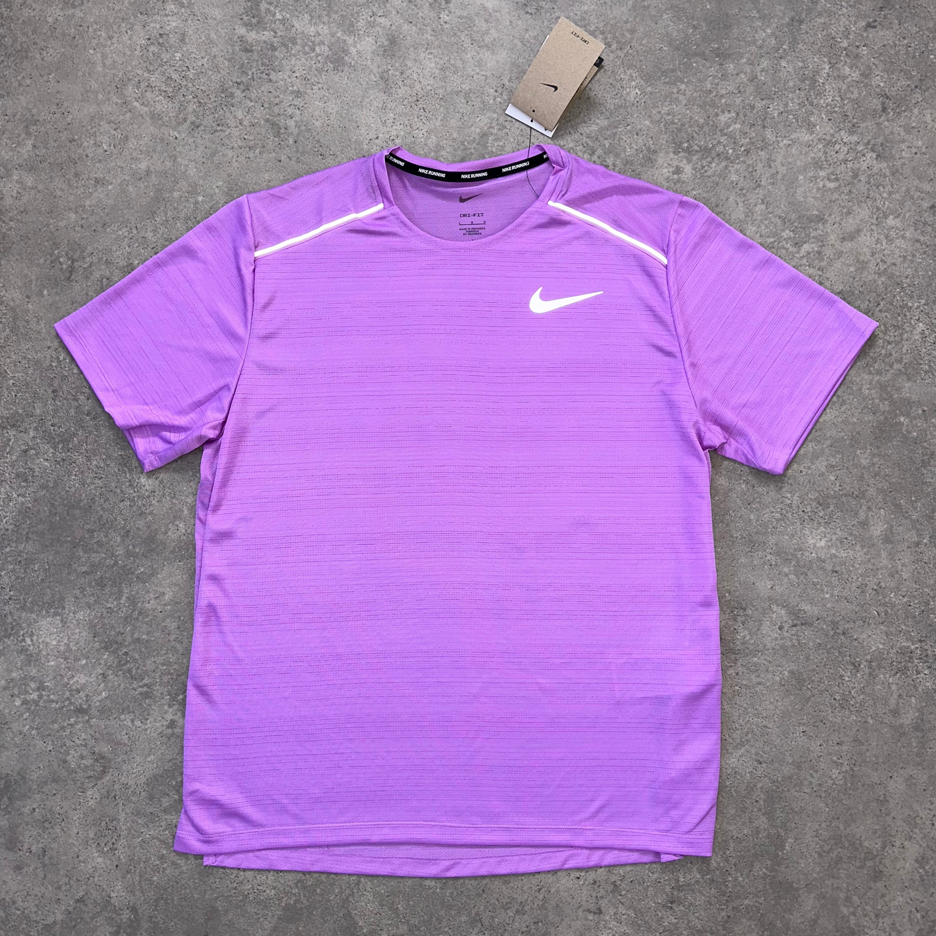 NIKE MILER 1.0 T SHIRT - RUSH FUSCHIA - Image 2