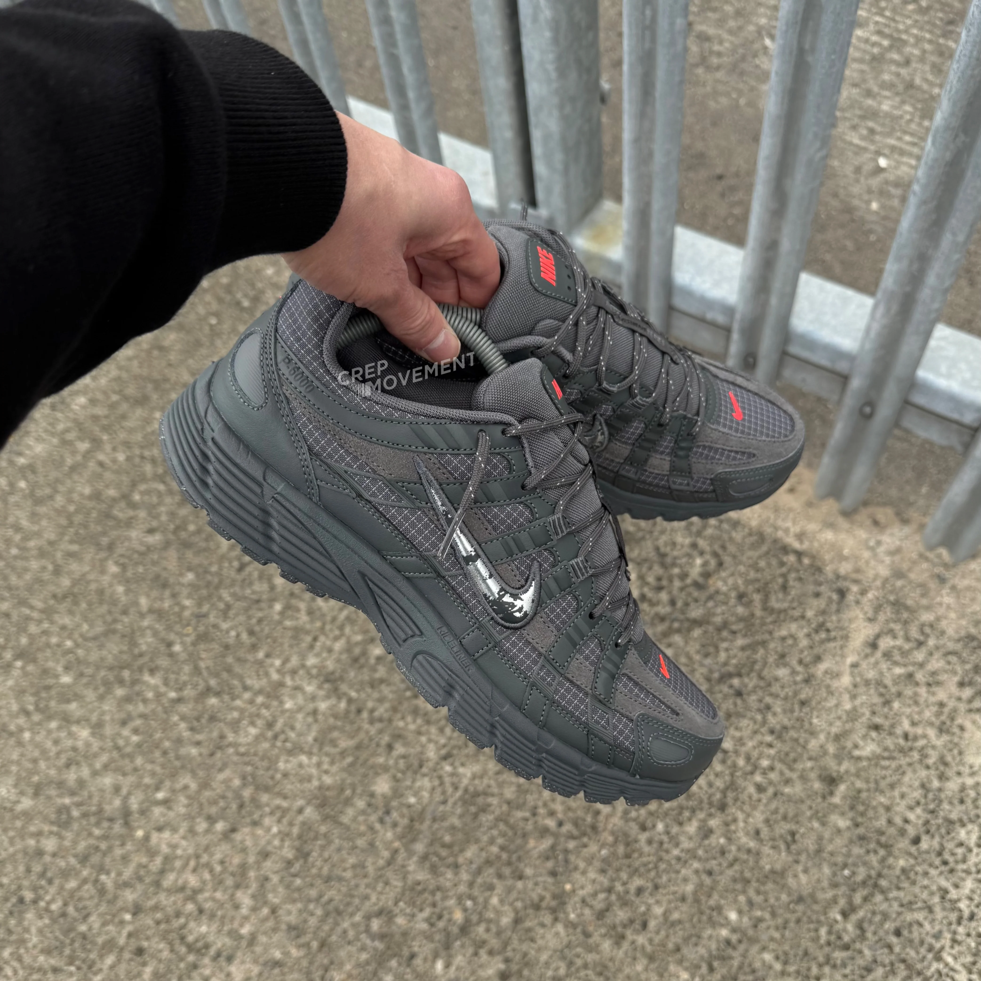NIKE P-6000 PRM - STEEL GREY / CRIMSON - Image 3