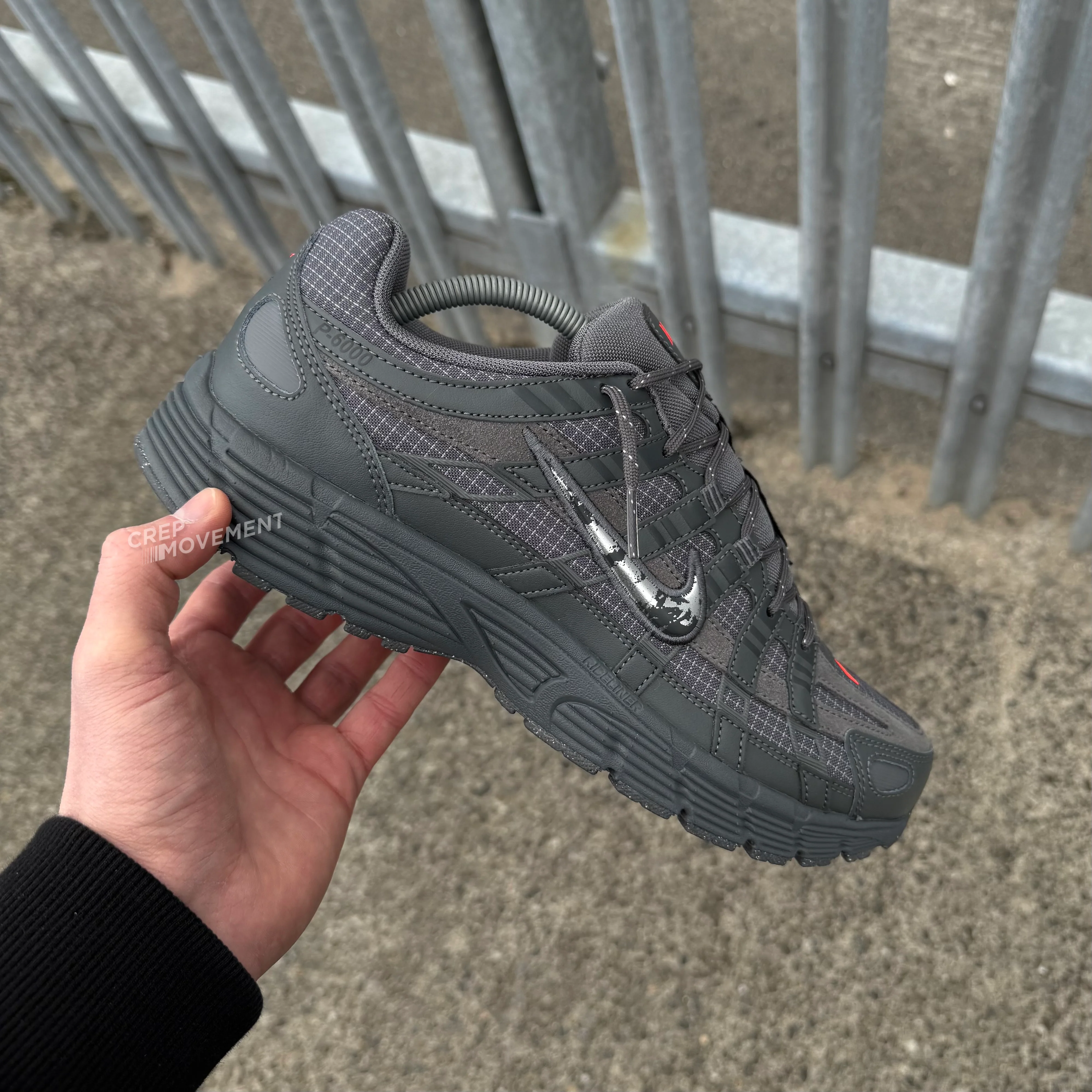 NIKE P-6000 PRM - STEEL GREY / CRIMSON - Image 4
