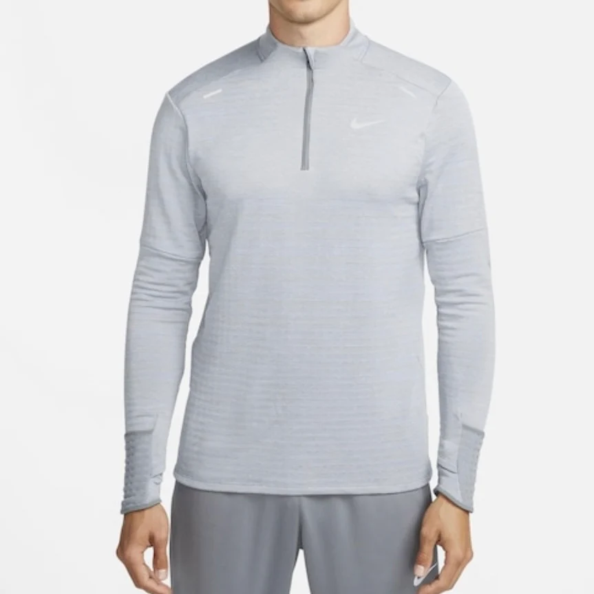 NIKE THERMA HALF ZIP - GREY - Image 3